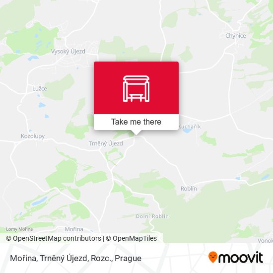 Mořina, Trněný Újezd, Rozc. map