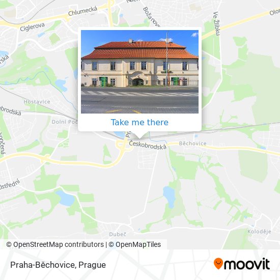 Praha-Běchovice map