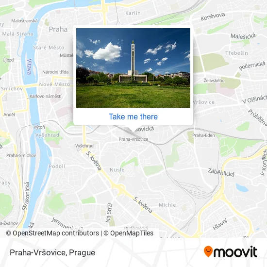 Карта Praha-Vršovice