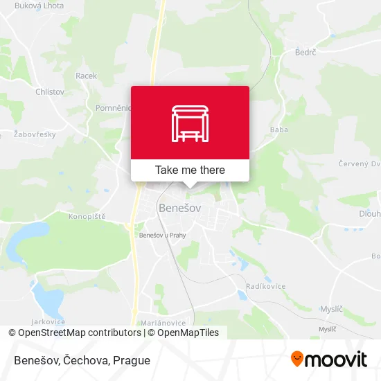 Карта Benešov, Čechova