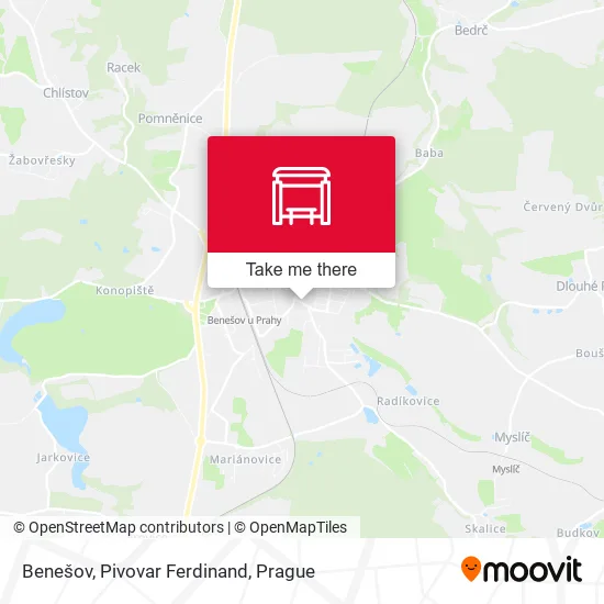 Карта Benešov, Pivovar Ferdinand