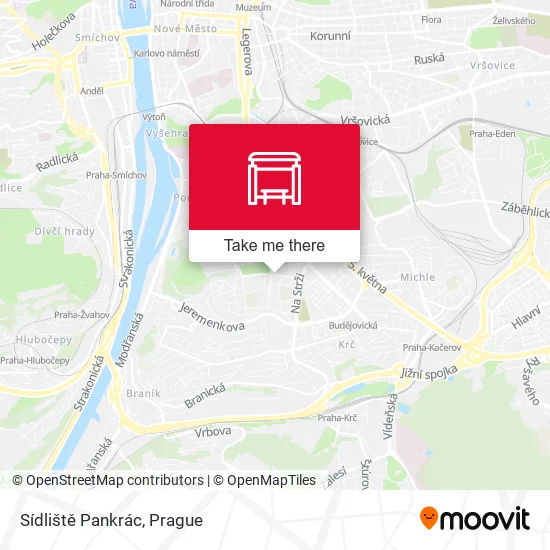 Карта Sídliště Pankrác