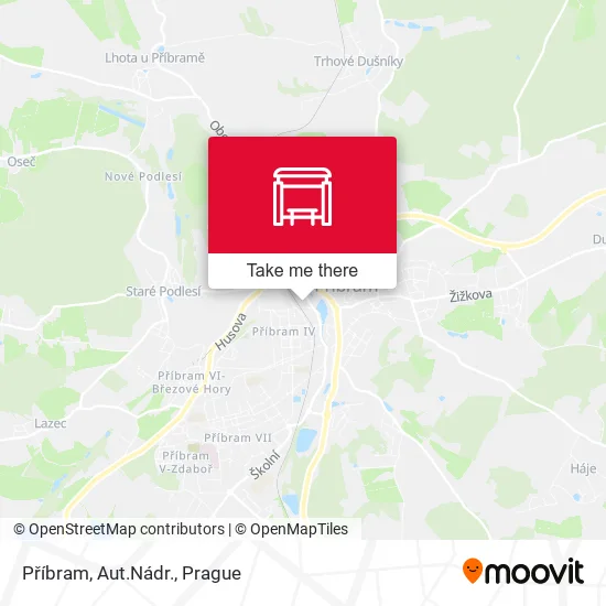 Карта Příbram, Aut.Nádr.