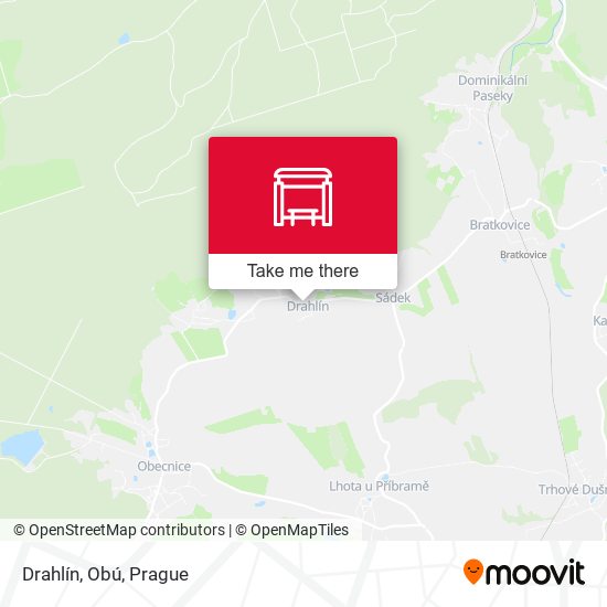 Карта Drahlín, Obú