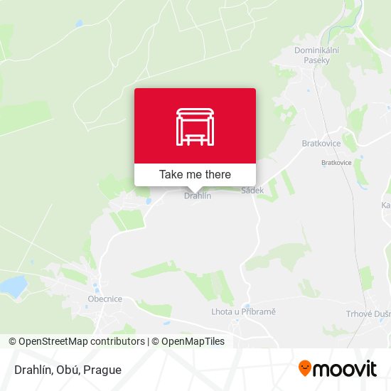 Карта Drahlín, Obú