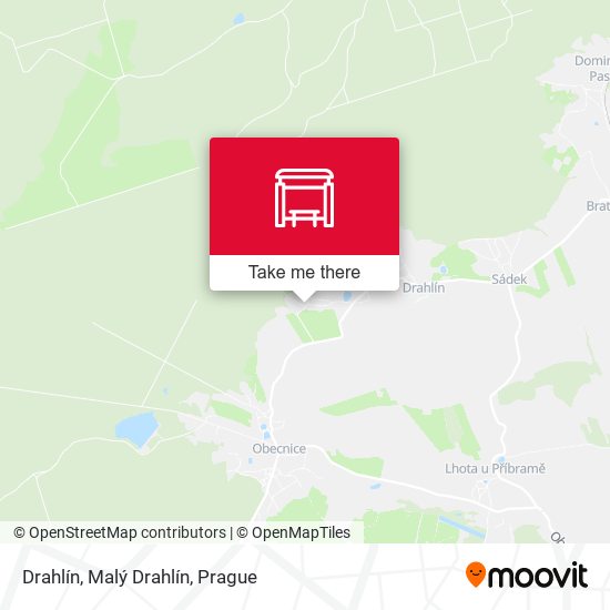 Drahlín, Malý Drahlín map