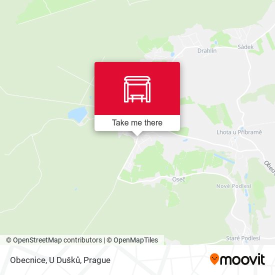 Obecnice, U Dušků map