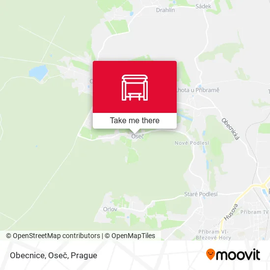 Карта Obecnice, Oseč