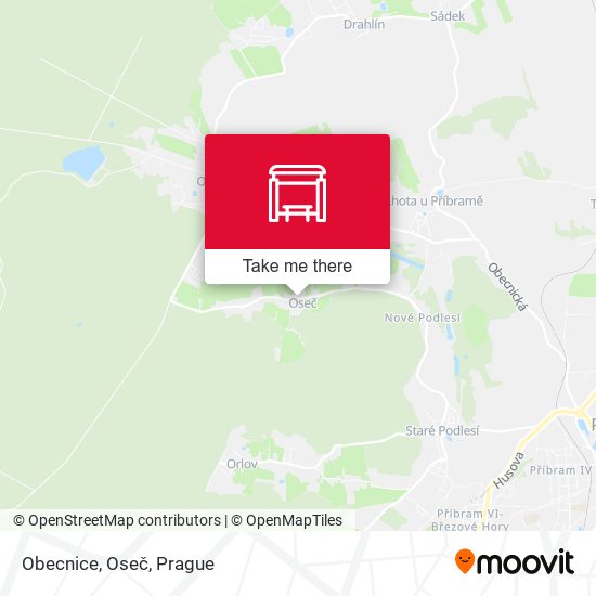 Карта Obecnice, Oseč