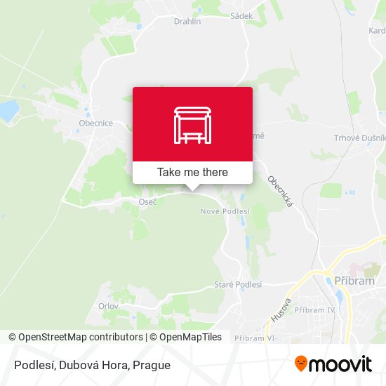 Podlesí, Dubová Hora map