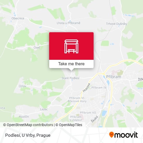 Карта Podlesí, U Vrby