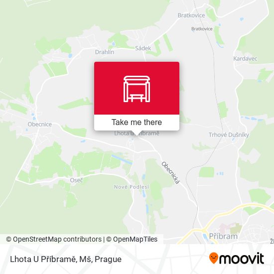 Lhota U Příbramě, Mš map