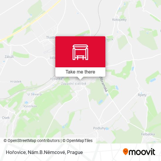 Hořovice, Nám.B.Němcové map