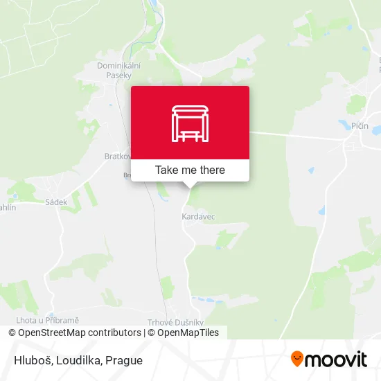 Карта Hluboš, Loudilka