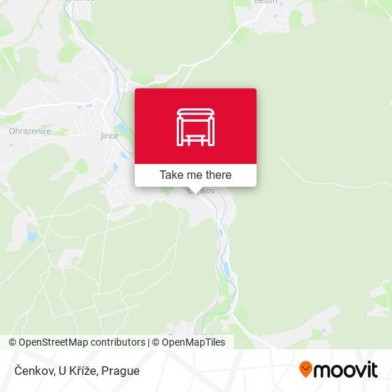 Čenkov, U Kříže map