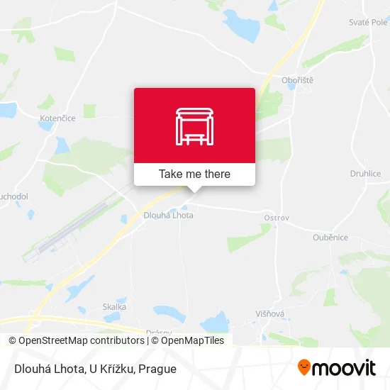 Карта Dlouhá Lhota, U Křížku