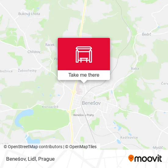 Карта Benešov, Lidl