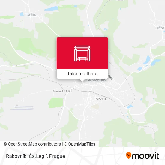 Rakovník, Čs.Legií map