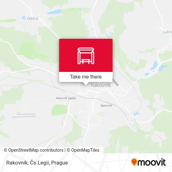 Rakovník, Čs.Legií map