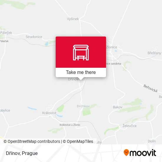 Карта Dřínov