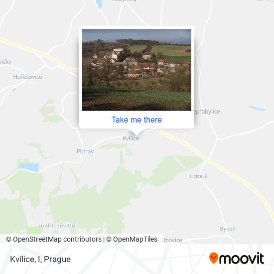 Kvílice, I map