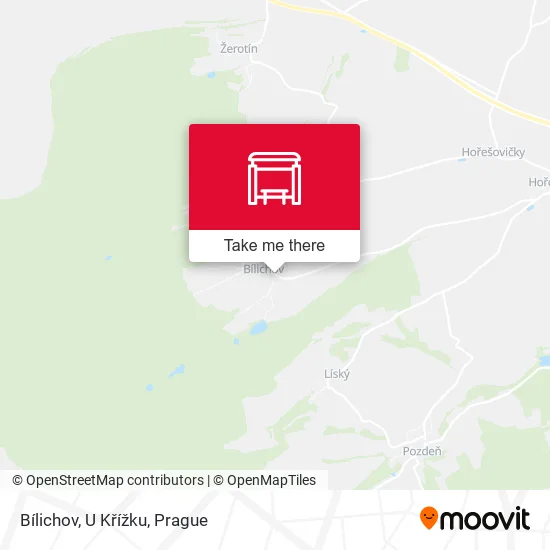 Карта Bílichov, U Křížku