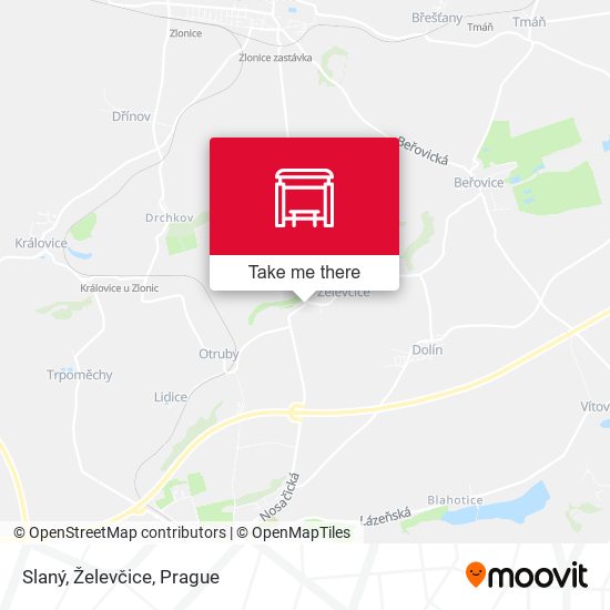 Slaný, Želevčice map