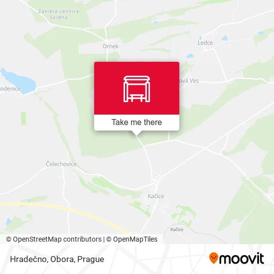Карта Hradečno, Obora