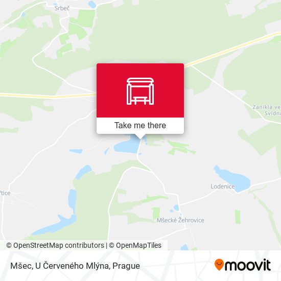 Mšec, U Červeného Mlýna map