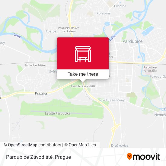 Карта Pardubice Závodiště