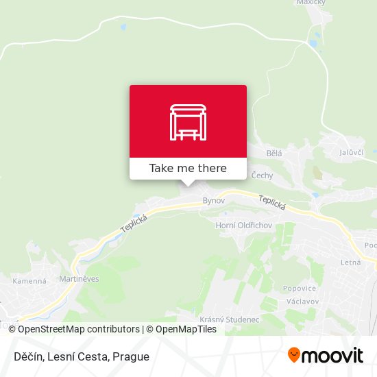 Děčín, Lesní Cesta map