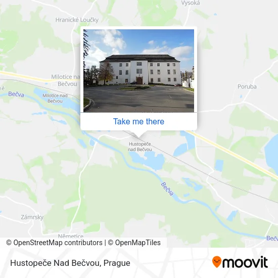 Карта Hustopeče Nad Bečvou