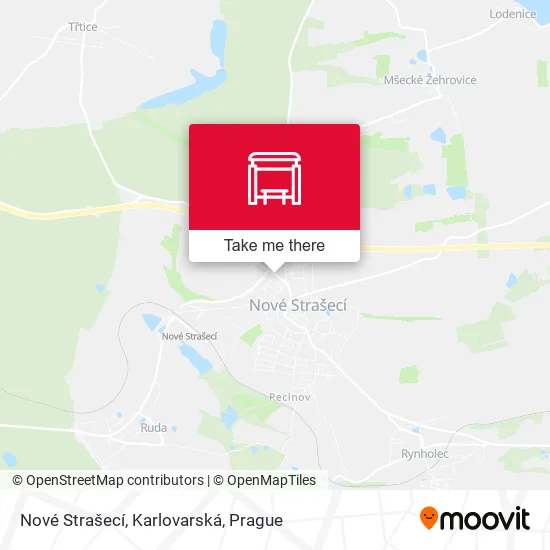 Карта Nové Strašecí, Karlovarská
