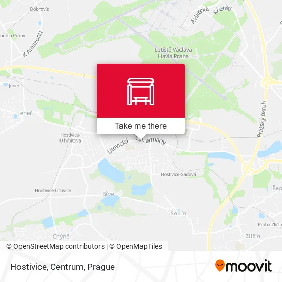 Карта Hostivice, Centrum