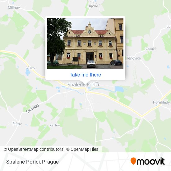 Spálené Poříčí map