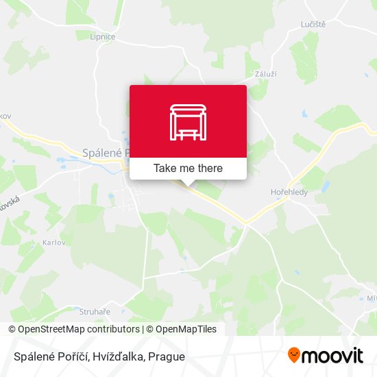 Spálené Poříčí, Hvížďalka map