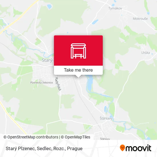 Карта Starý Plzenec, Sedlec, Rozc.