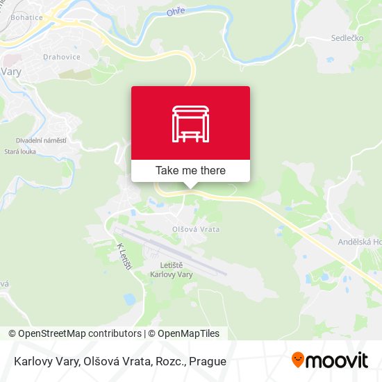 Карта Karlovy Vary, Olšová Vrata, Rozc.