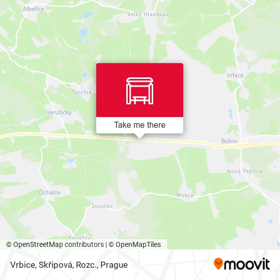 Карта Vrbice, Skřipová, Rozc.