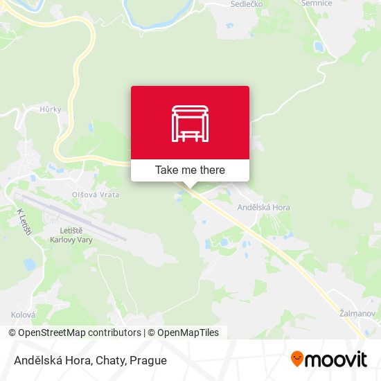 Andělská Hora, Chaty map