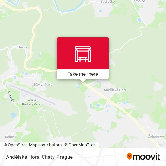 Карта Andělská Hora, Chaty