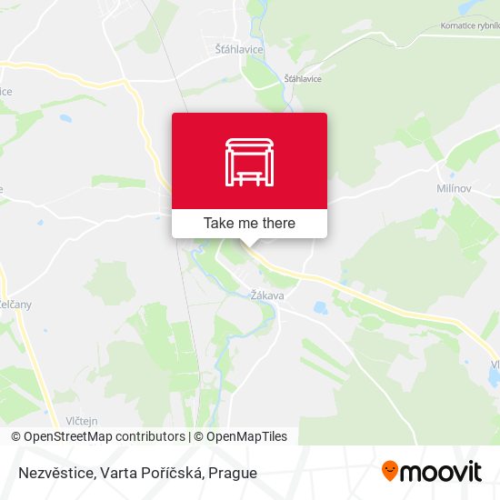 Nezvěstice, Varta Poříčská map