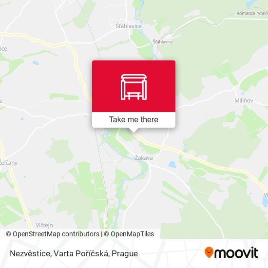 Nezvěstice, Varta Poříčská map