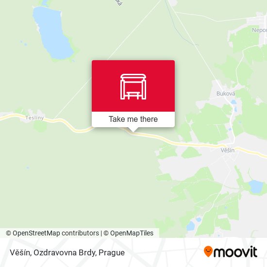 Věšín, Ozdravovna Brdy map