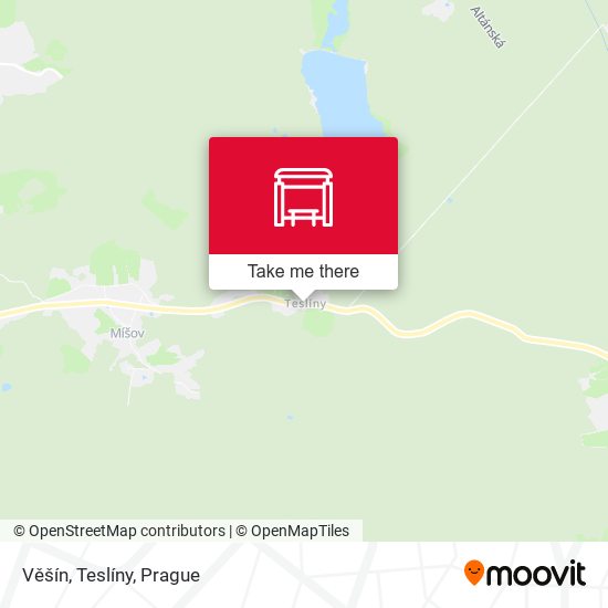 Věšín, Teslíny map