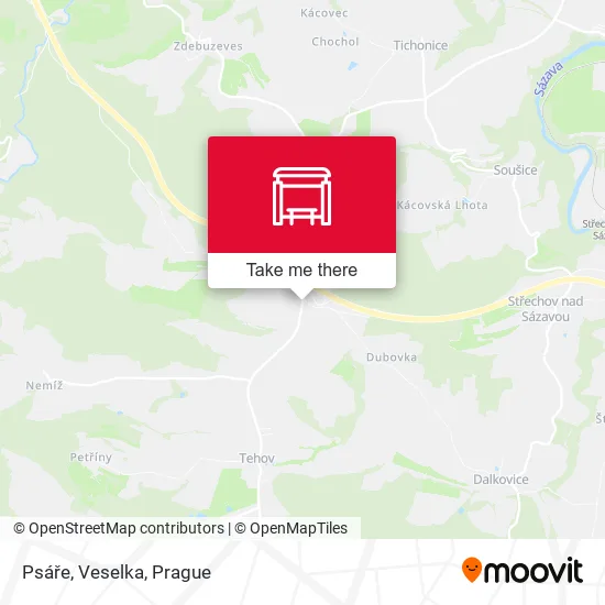 Карта Psáře, Veselka