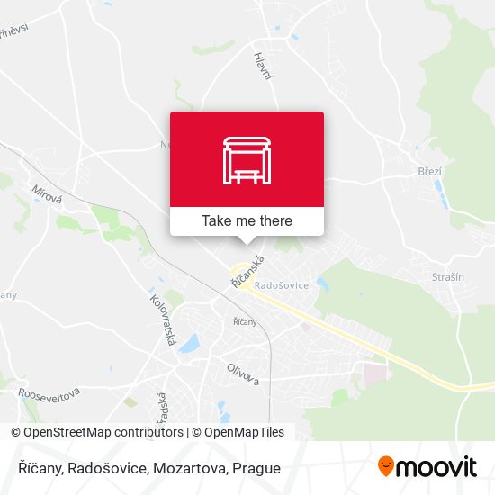 Říčany, Radošovice, Mozartova map