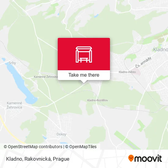 Карта Kladno, Rakovnická