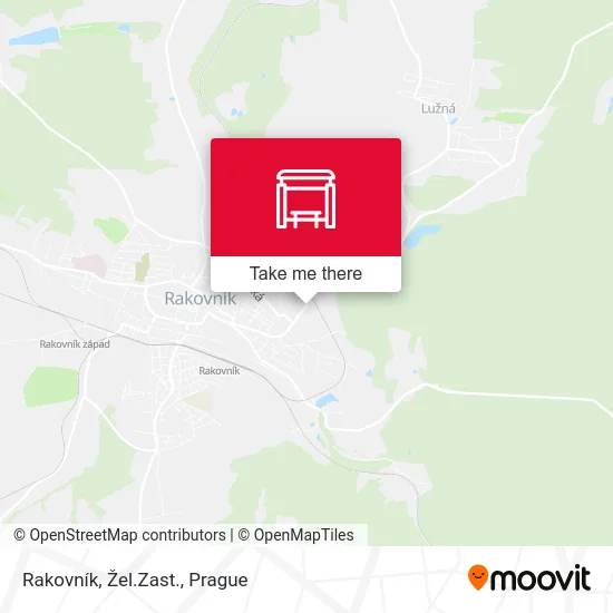 Rakovník, Žel.Zast. map