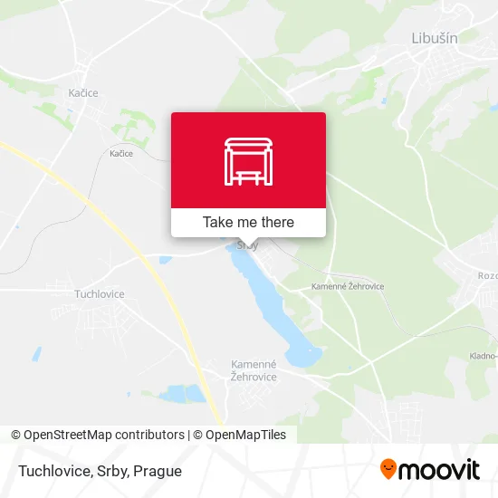 Карта Tuchlovice, Srby